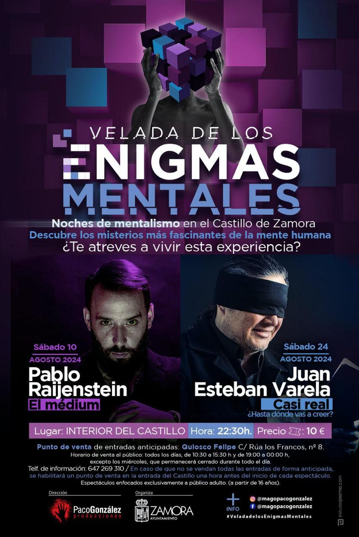 Cartel de las Veladas de Enigmas Mentales