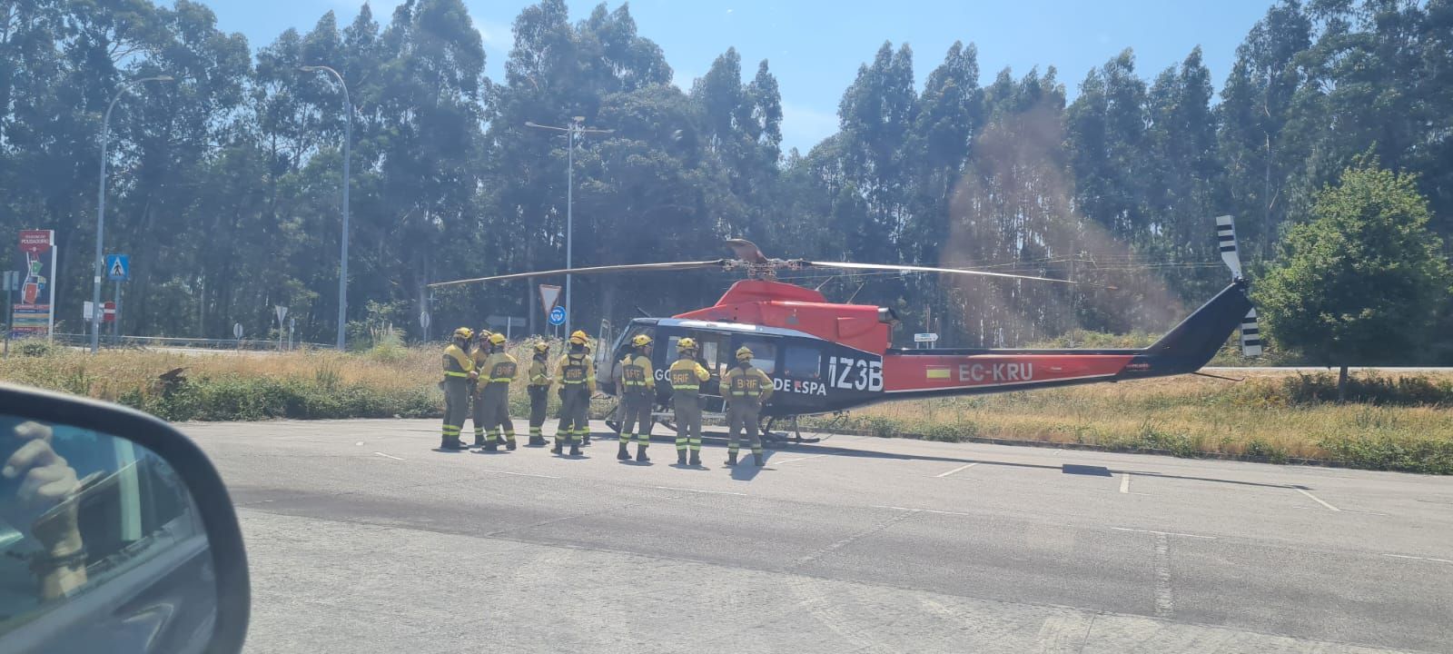 Incendios en Galicia: Vilagarcía y Caldas luchan contra el fuego