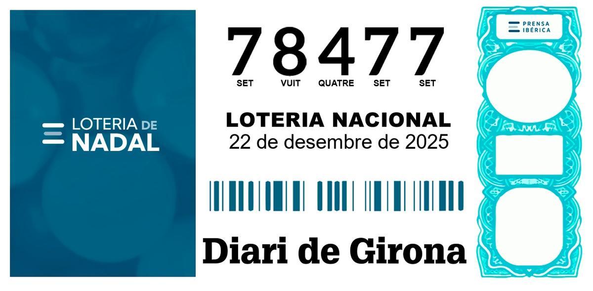 El 78477, un dels quarts premis de la Loteria de Nadal.