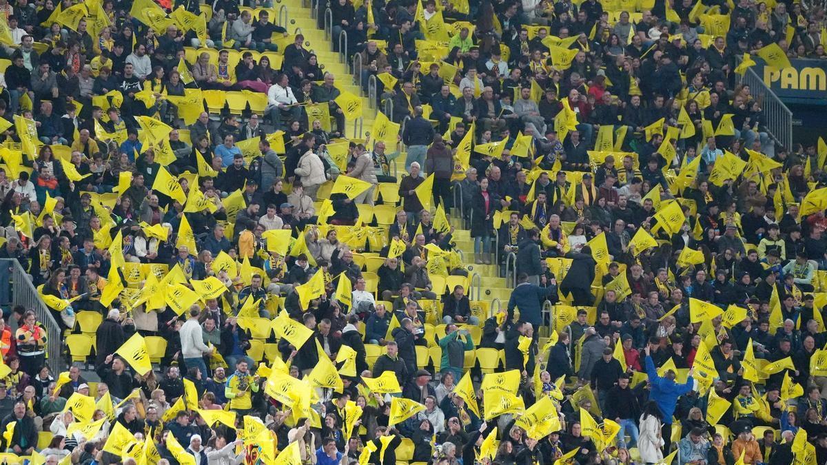 Panorámica del Estadio de la Cerámica en el Villarreal-Valencia.