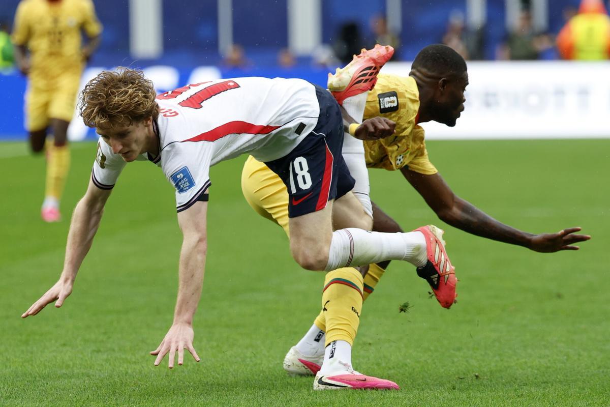 Anthony Gordon, durante el Inglaterra-Ghana disputado en Boston durante la fase de grupos.