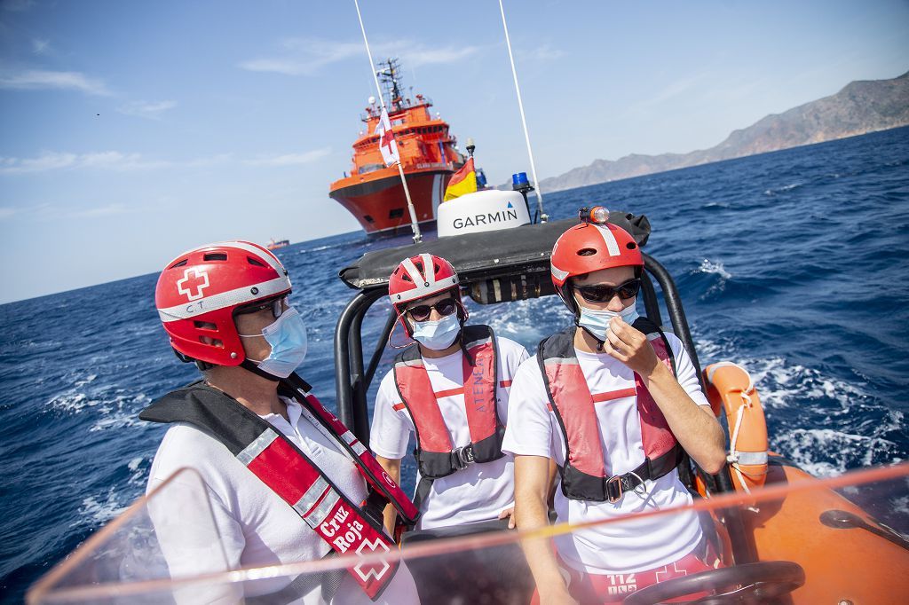 Simulacro rescate Salvamento Marítimo y cruz roja