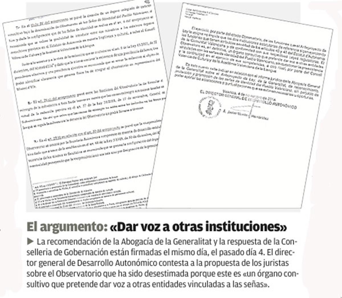 El Consell desoye a sus juristas al excluir a CVC y AVL de la ley de señas