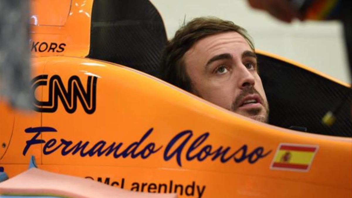 Fernando Alonso, durante su breve incursión en la Indycar
