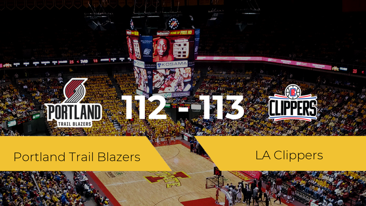 Victoria de LA Clippers ante Portland Trail Blazers por 112-113