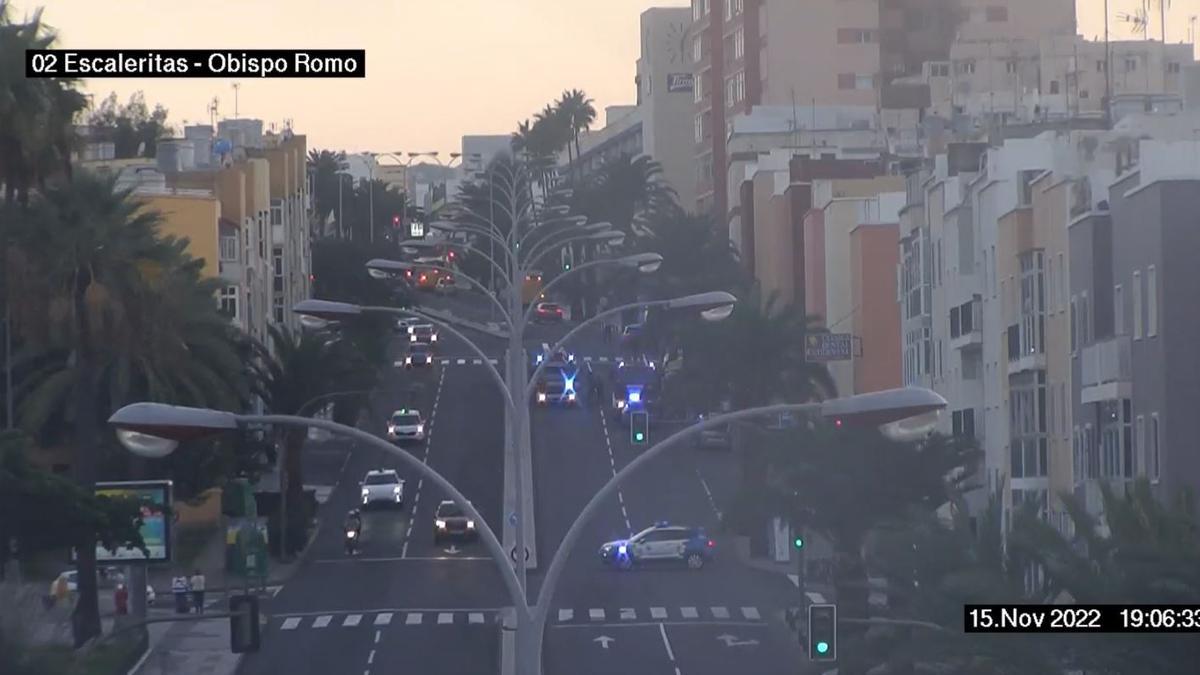 Actuación de los bomberos en Escaleritas.