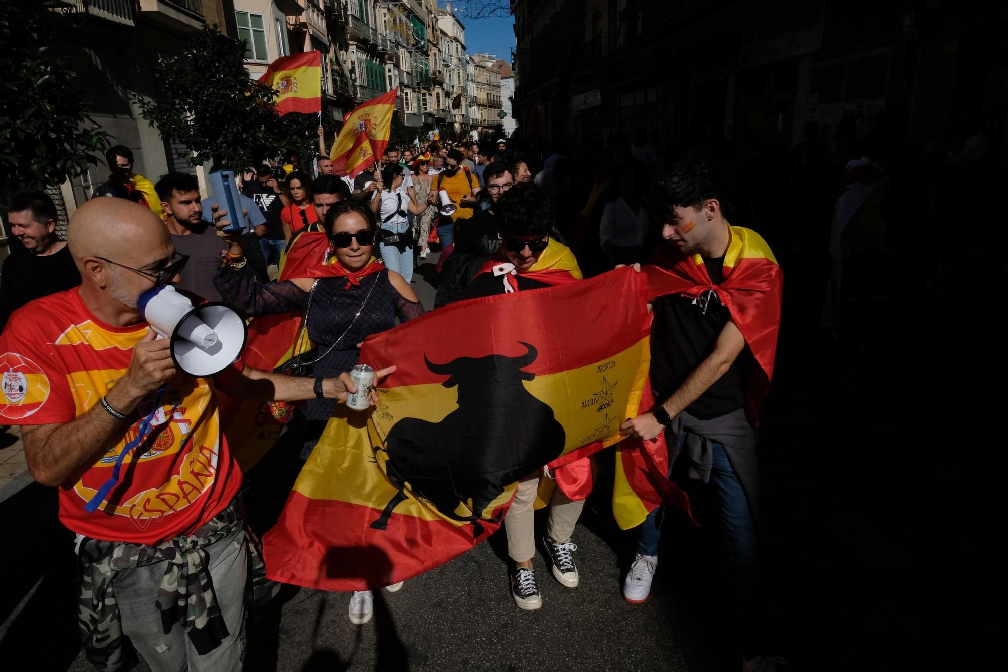 La manifestación del PP contra la amnistía de Málaga,  en imágenes