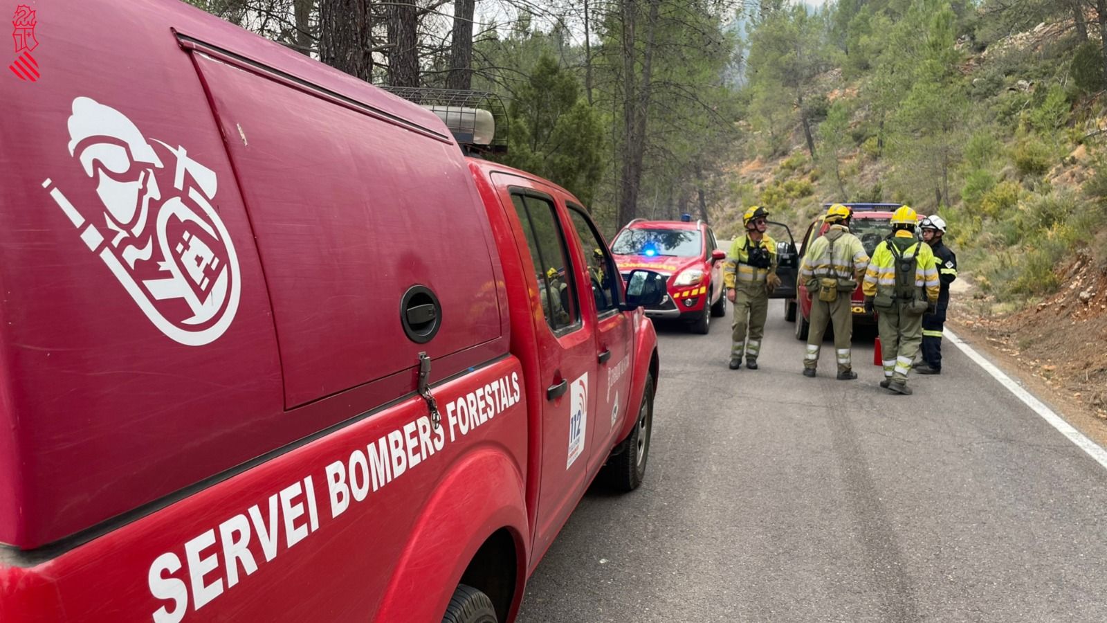 Las fotografías del virulento incendio forestal en Villanueva de Viver