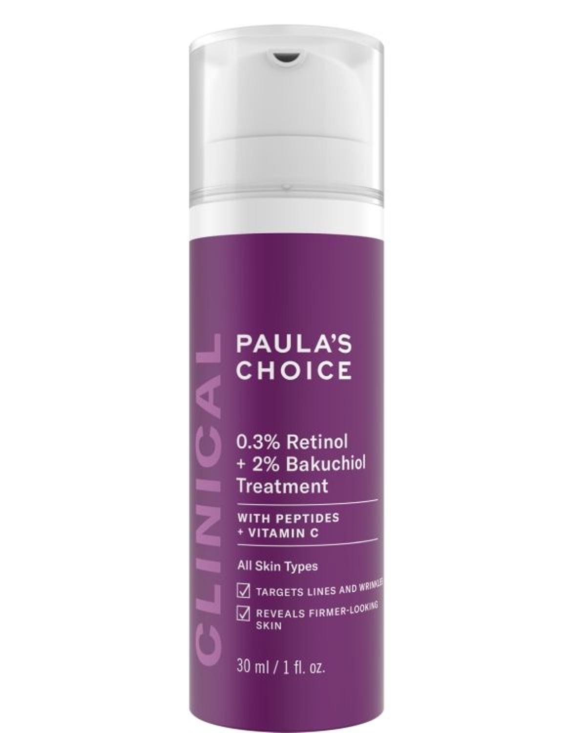 Clinical 0,3% Retinol + 2% Bakuchiol Treatment, de Paula's Choice