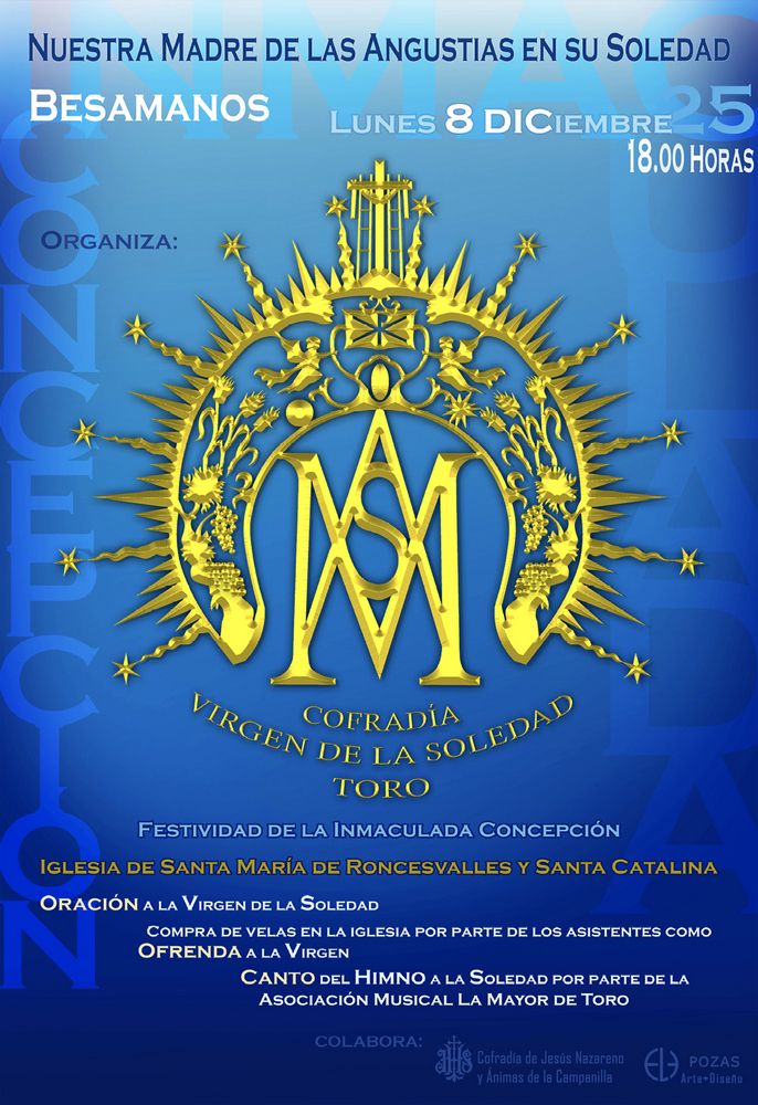 Cartel anunciador del Besamanos a la Virgen de la Soledad de Toro, obra de Ele Pozas.