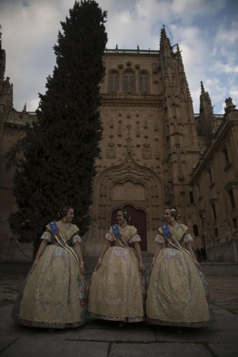 El viaje de la fallera mayor y la corte a Salamanca para el Extra de Fallas de Levante-EMV