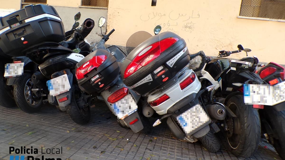 Estado en el que quedaron las motos tras el accidente.