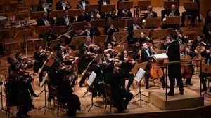La Sinfónica de Viena durante el concierto que ha ofrecido este viernes en Zaragoza.
