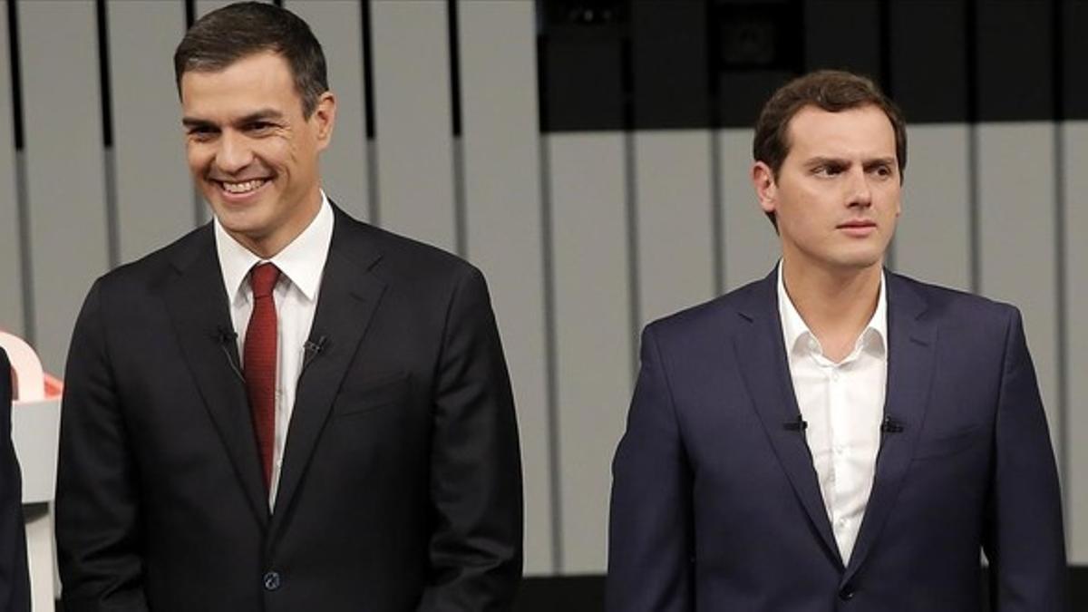 Mariano Rajoy, Pedro Sánchez, Albert Rivera y Pablo Iglesias, en el debate a cuatro de la campaña electoral del 26-J.