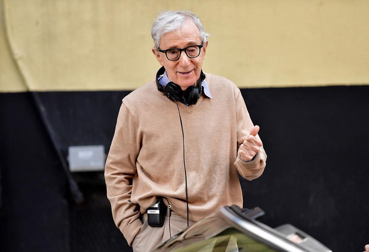 NEW YORK, NY - SEPTEMBER 11: Woody Allen seen on location for his untitled movie on September 11, 2017 in New York City. (Photo by James Devaney/GC Images) NEW YORK, NY - SEPTEMBER 11: Woody Allen seen on location for his untitled movie on September 11, 2017 in New York City. (Photo by James Devaney/GC Images)