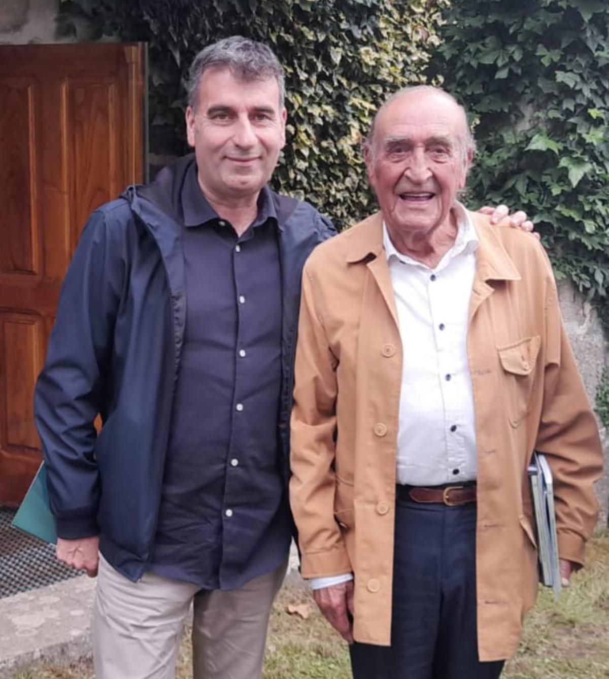 Xosé Luna con Carlos Mella. |