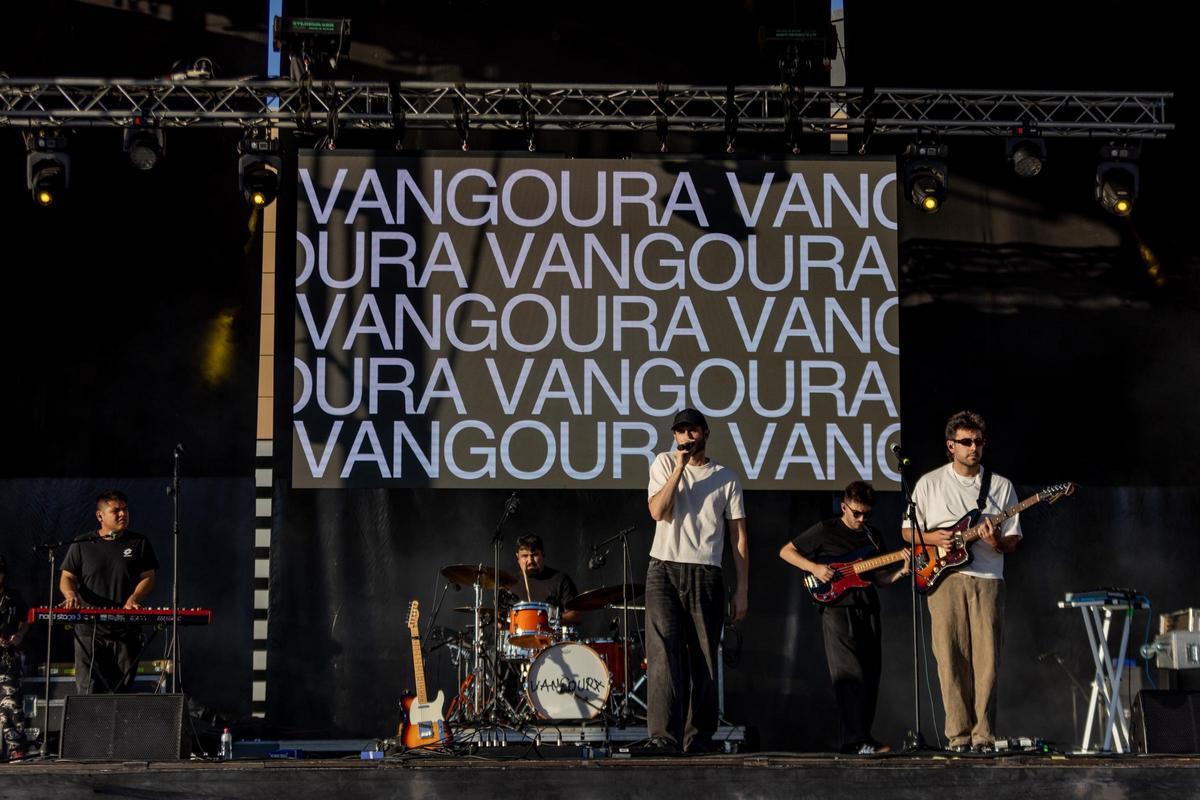 El grupo Vangoura durante su actuación en Climbing Music.