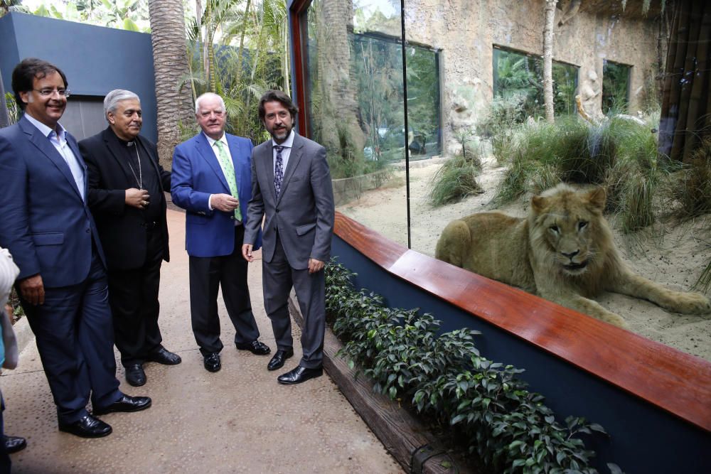 Delia Padrón Inauguración del Lion's Kingdom, la exhibición de los leones africanos, en Loro Parque