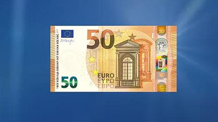 El nuevo billete de 50 euros empezará a circular el 4 de abril