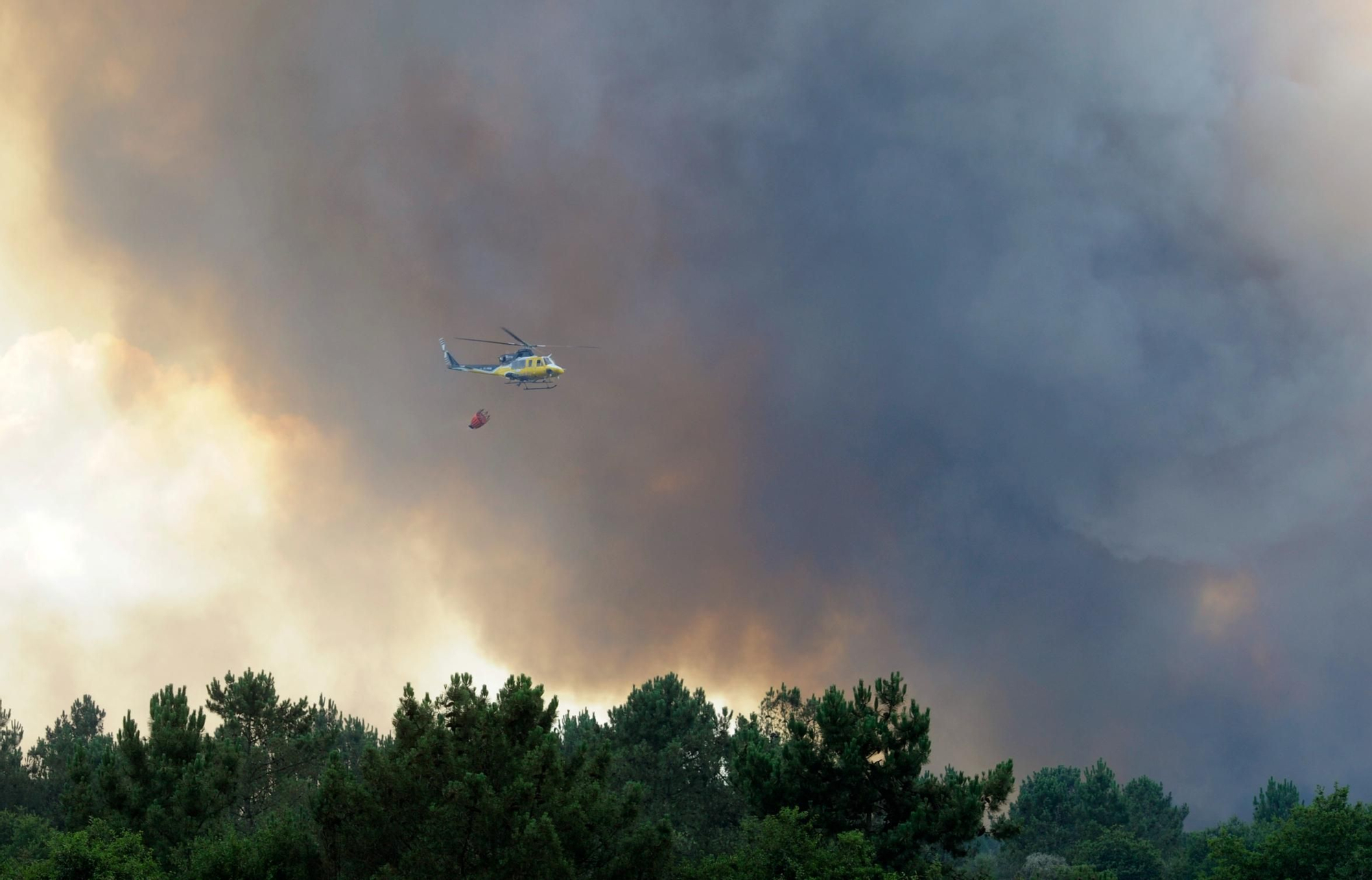 Una chispa provoca un incendio forestal en Lalín