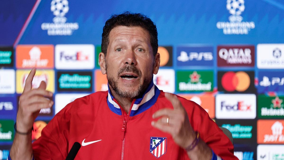 Simeone, en la previa del Atlético-Barça