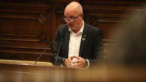 El conseller David Mascort, durante una intervención en el Parlament