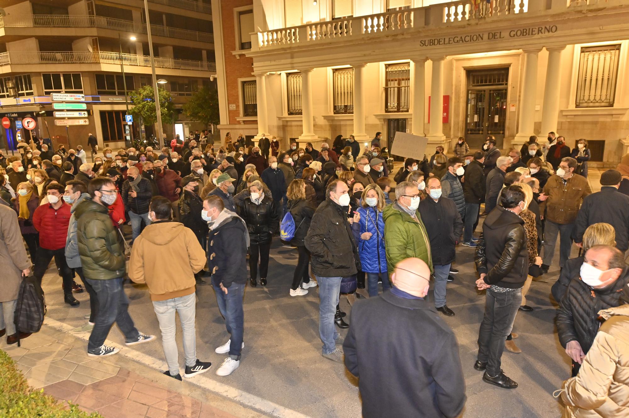 Manifestación contra la reforma de Lledó