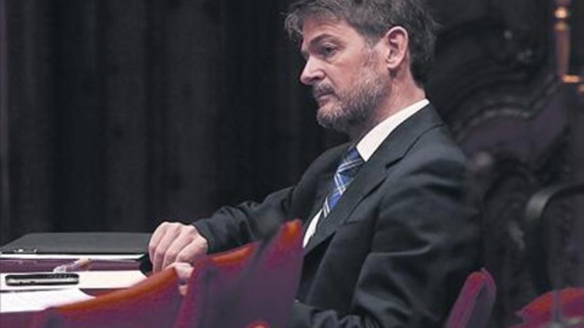 Oriol Pujol, en una comisión del Parlament.