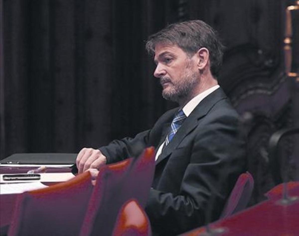 Oriol Pujol, en una comissió del Parlament.