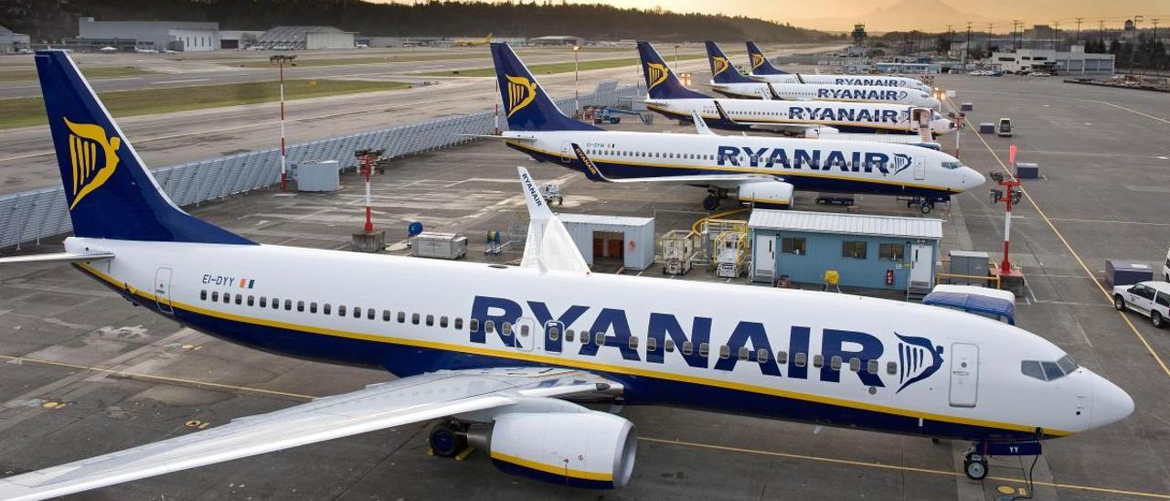 Aviones de Ryanair.