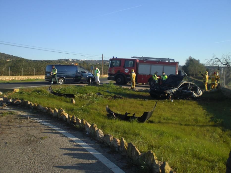 Accidente en la carretera vieja de Sineu