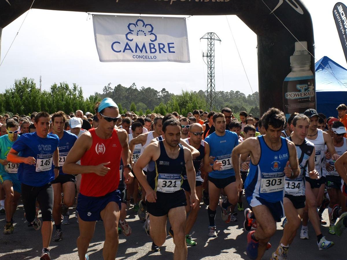 Una edición anterior de la carrera popular de Cambre