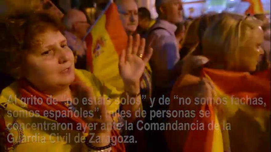 Concentración frente a la comandancia de la Guardia Civil en Zaragoza