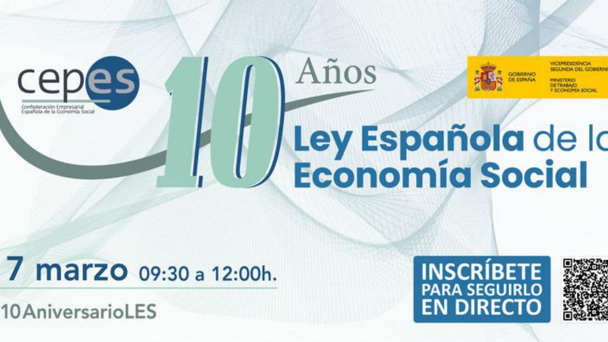 La política nacional, regional e internacional se dará cita en Madrid en el 10º aniversario de la Ley de Economía Social española