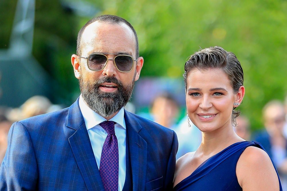 Risto Mejide y Laura Escanes en la boda de María Pombo