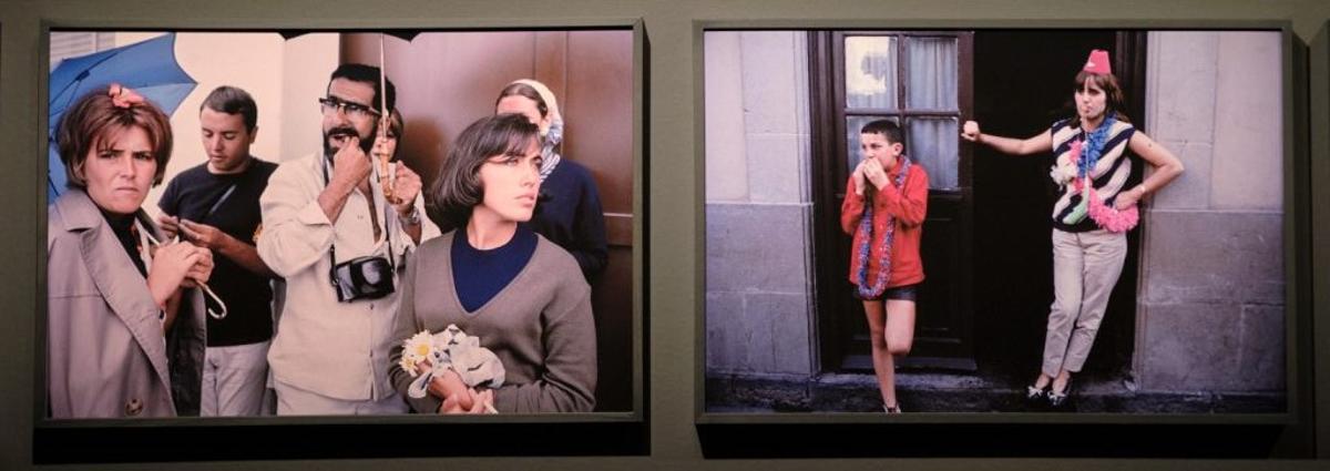 Dos fotografías de la serie "Descenso del Sella, 1965", de Gonzalo Juanes.