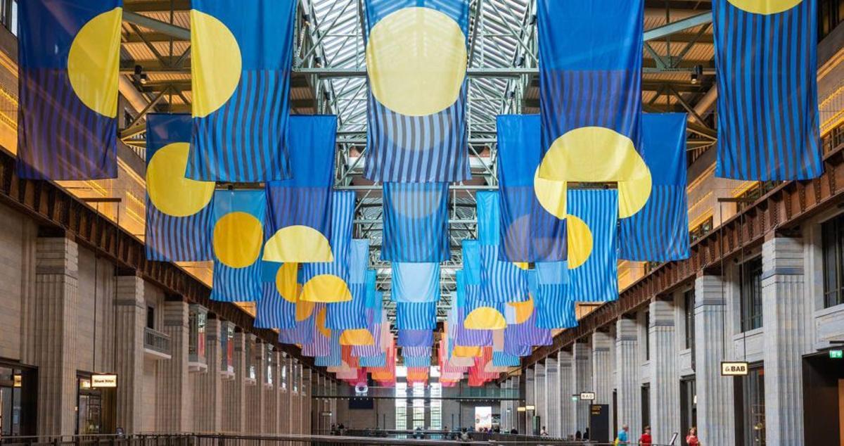 Instalacións da bienal Mayrit (Madrid). | |