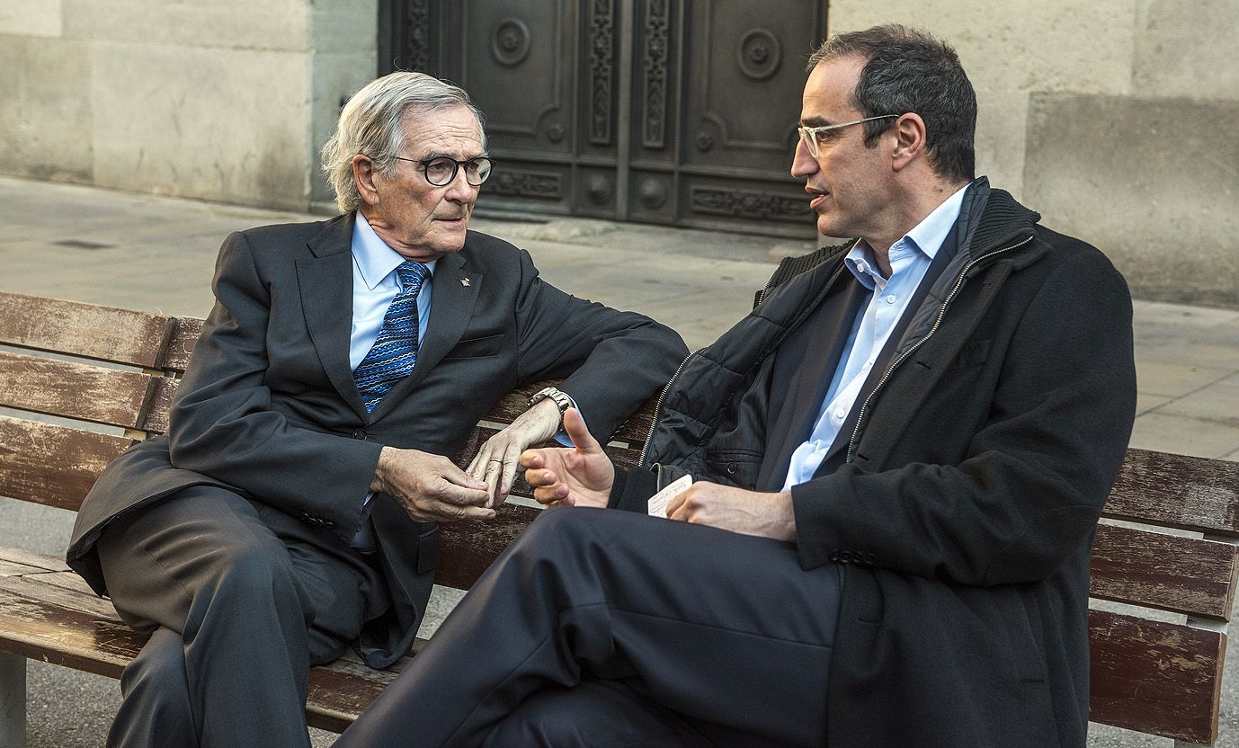 Antoni Vives charlando con Xavier Trias, en una imagen de archivo