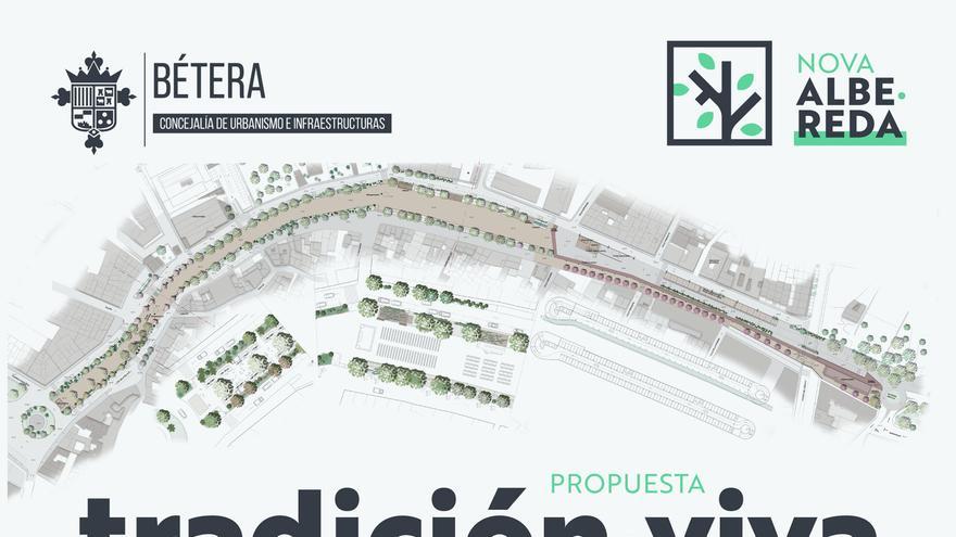 Bétera presenta siete proyectos para su Albereda que será peatonal, con canales de agua y que recupere la fauna y flora