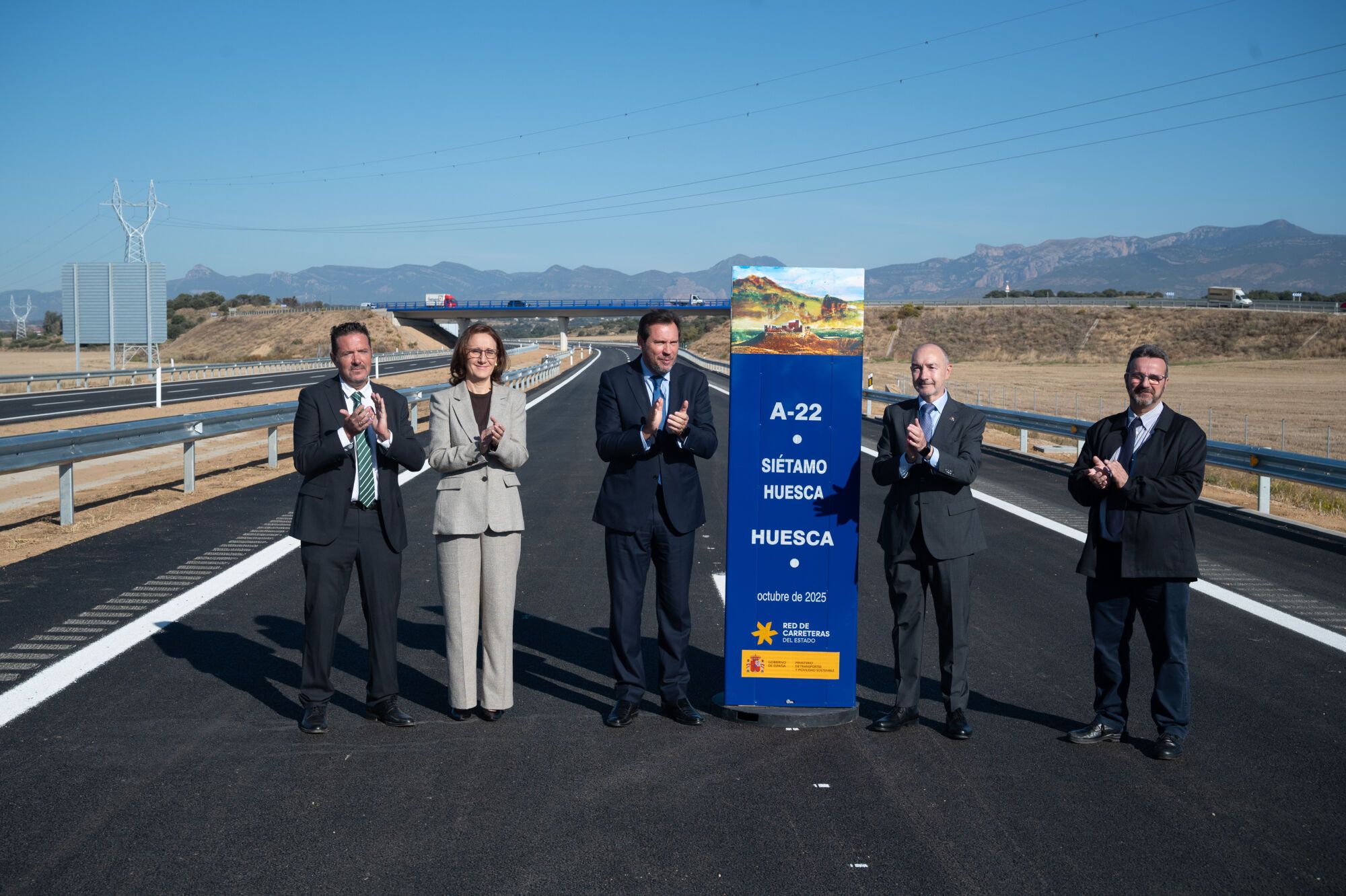 Inauguración del tramo de la A-22 entre Huesca y Siétamo