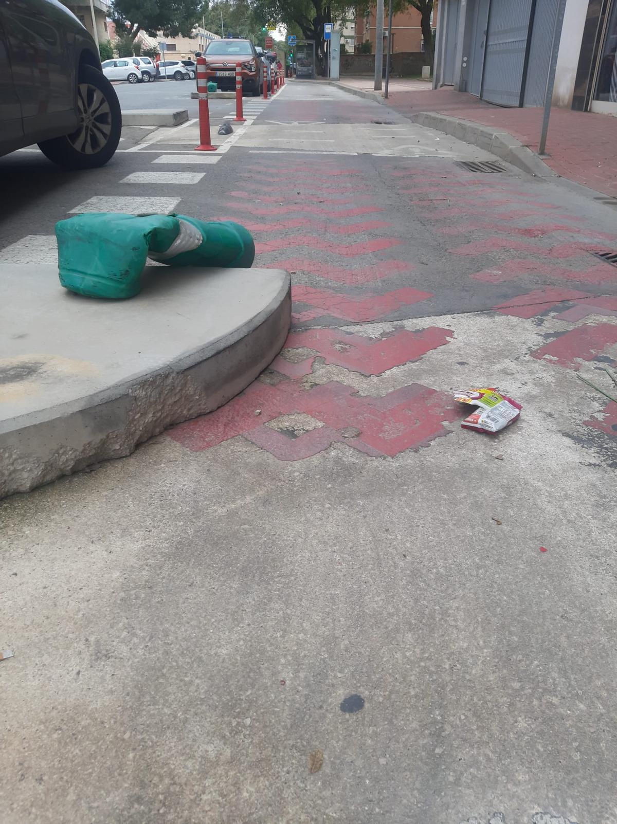 El elemento de control de tráfico, desde cerca