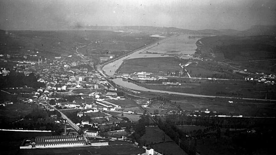 Vista aérea de Avilés en 1931