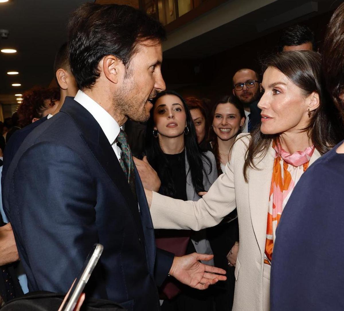 Natan Fernández saluda a la reina Letizia