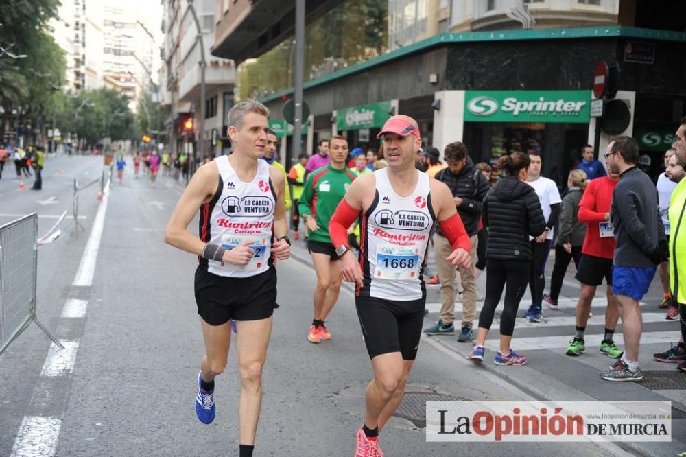 Murcia Maratón y 10 k. Paso por la Gran Vía