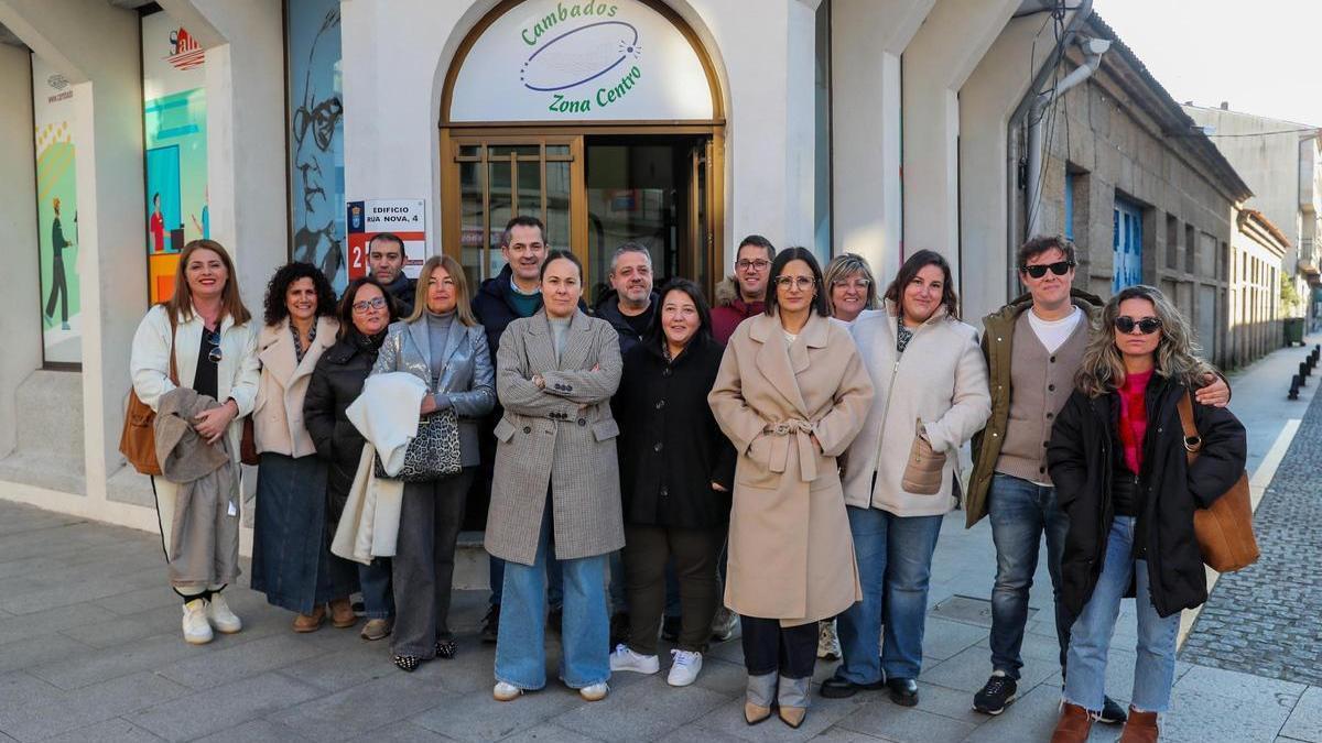 Comerciantes de Asorey contrarios a la peatonalización en una imagen de archivo.