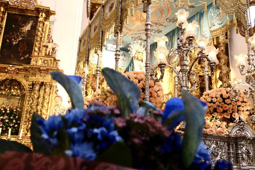 San Francisco acoge la misa en honor de la Dolorosa del Paso Azul de Lorca