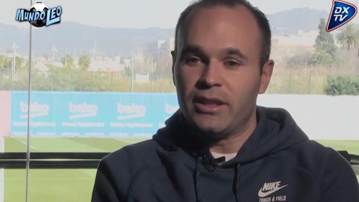 Iniesta, en la entrevista con Mundo Leo