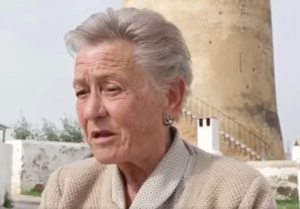 Angelita García Daroqui, en un documental grabado sobre las cuevas.