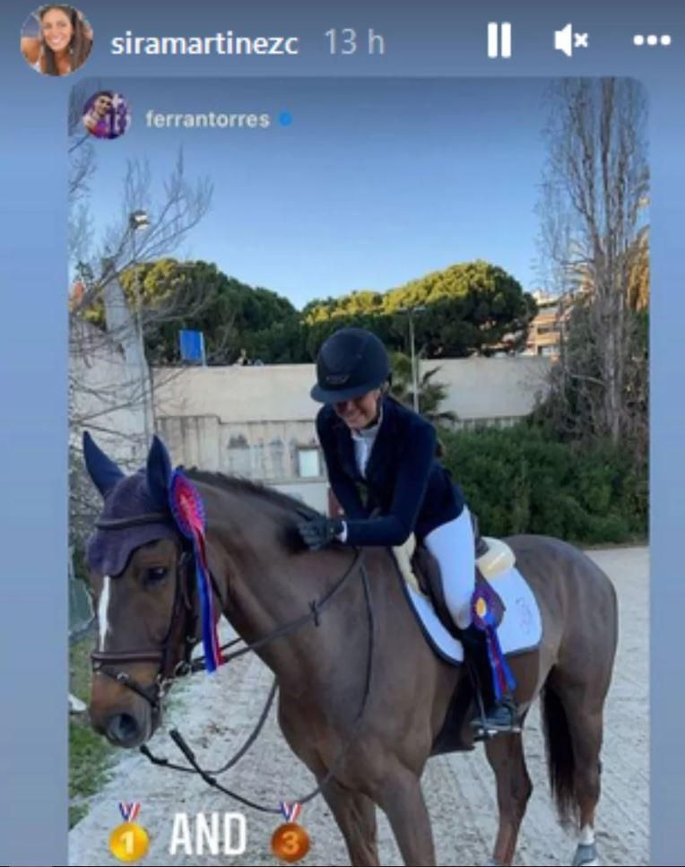 La publicación en Instagram de Ferran Torres y Sira Martínez