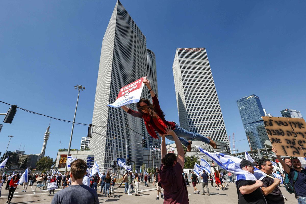 Protestas en Tel Aviv por la polémica reforma judicial del Gobierno de Netanyahu